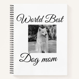 Simple colourful animal add name photo dog mom gif notebook