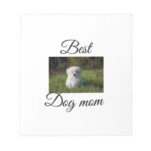 Simple colourful animal add name photo dog mom gif notepad