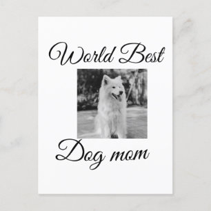 Simple colourful animal add name photo dog mom gif postcard