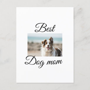 Simple colourful animal add name photo dog mom gif postcard