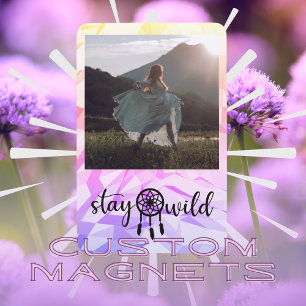 Simple Colourful Boho Dreamcatcher Photo Magnet