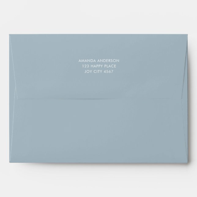 Simple Colourful Bright Solid Light Blue Envelope (Back (Top Flap))