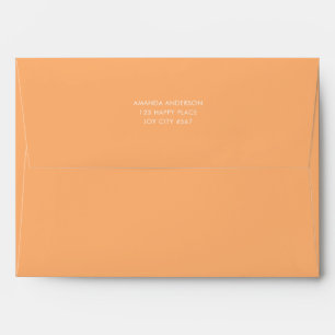Simple Colourful Bright Solid Pastel Orange Envelope