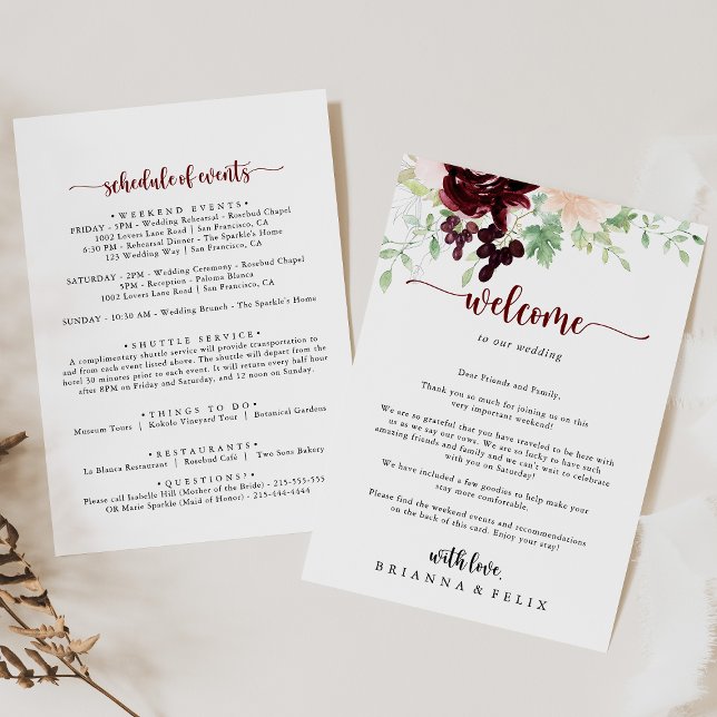 Simple Colourful Classic Wedding Welcome Letter (Creator Uploaded)