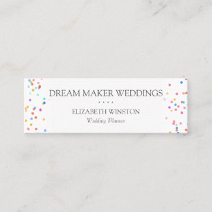 Simple Colourful Confetti Mini Business Card