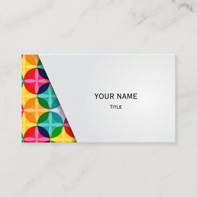 Simple colourful customize business card (Front)