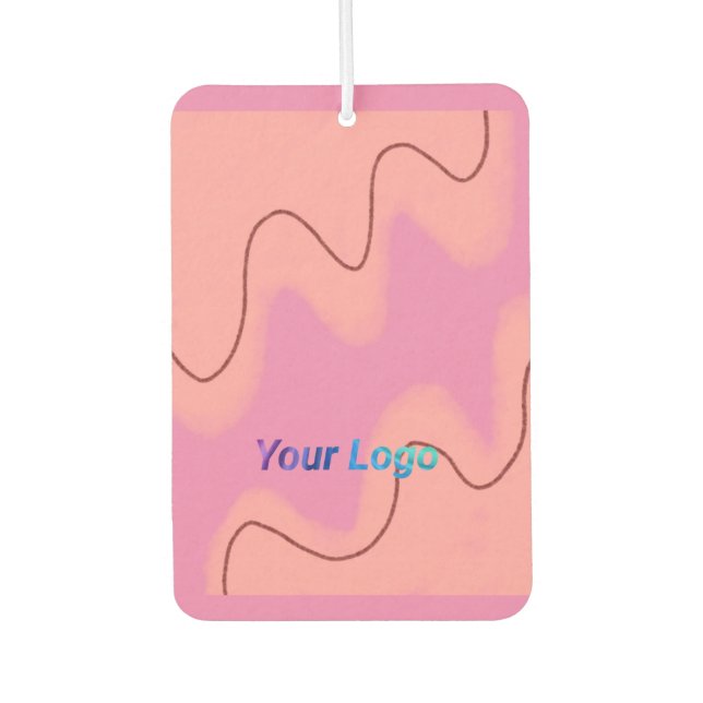 simple colourful design add your logo air freshener (Front)