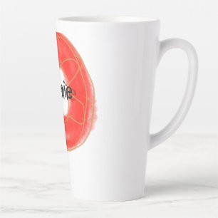 Simple colourful doughnuts add name minimal custom latte mug