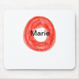 Simple colourful doughnuts add name minimal custom mouse pad