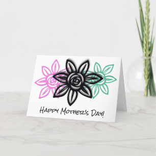 Simple Colourful Floral Mother's Day Card