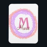 Simple colourful glitter sparkle add name monogram magnet<br><div class="desc">beautiful design</div>