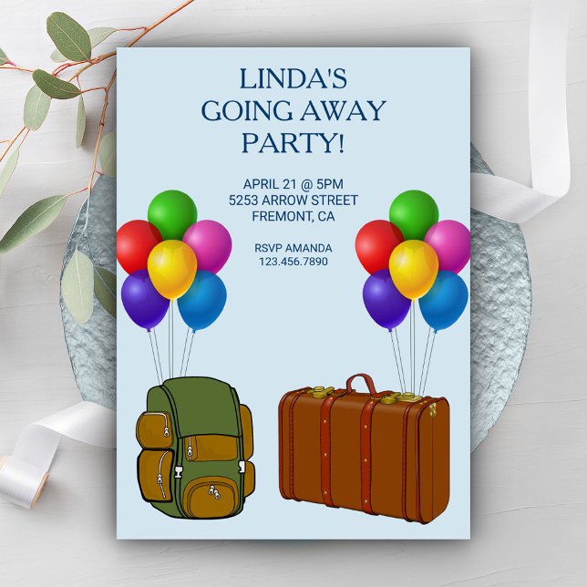 Simple Colourful Going Away Party Invitation (Creator Uploaded)
