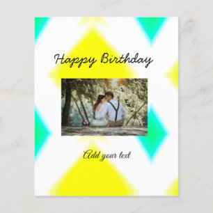 simple colourful minimal happy birthday add your   flyer