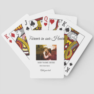 simple colourful minimal loving memory sympathy ad playing cards