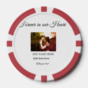 simple colourful minimal loving memory sympathy ad poker chips