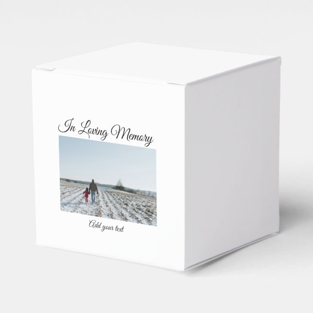 simple colourful minimal loving memory sympathy favor box (Front Side)