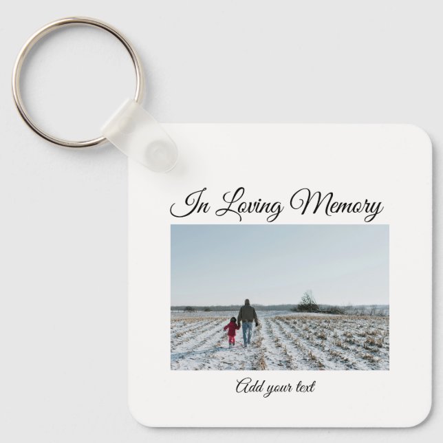 simple colourful minimal loving memory sympathy keychain (Front)