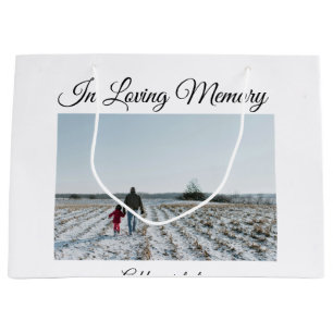 simple colourful minimal loving memory sympathy large gift bag