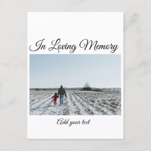 simple colourful minimal loving memory sympathy postcard