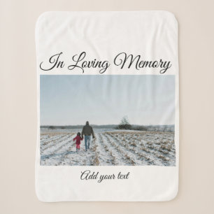 simple colourful minimal loving memory sympathy sherpa blanket