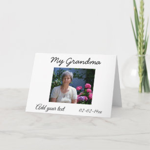 simple colourful minimal photo my grandma text yea card