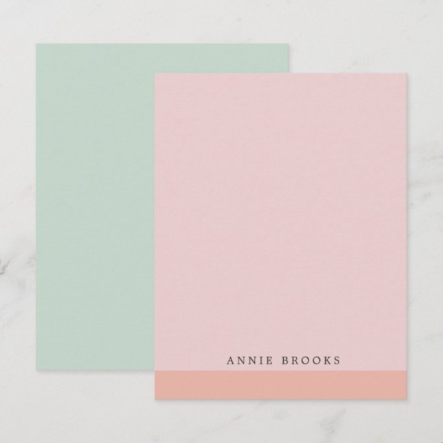 Simple Colourful Minimalist Personalized Card (Front/Back)