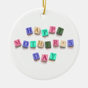 Simple Colourful Mother's Day Tiles Ornament