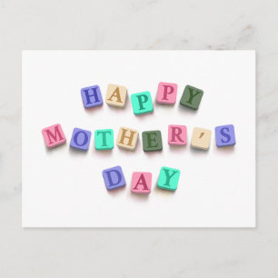 Simple Colourful Mother's Day Tiles   Postcard