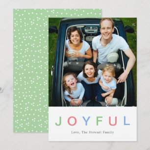 Simple Colourful Photo Modern Christmas Holiday Card