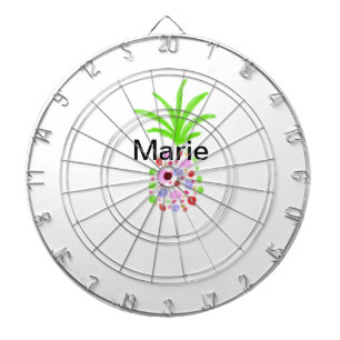 Simple colourful pineapple add name minimal custom dartboard