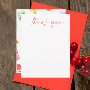 Simple Colourful Summer Modern Minimalist Thank Yo Card