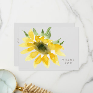 Simple Colourful Sunflower Funeral Thank You Card
