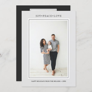 Simple Colours Elegant Grey Vertical Multi Photo Invitation
