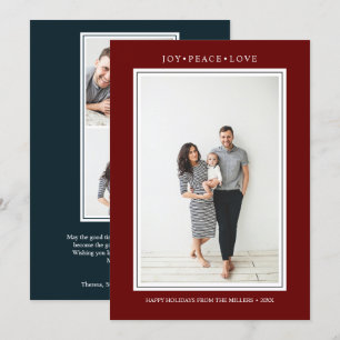 Simple Colours Merlot Vertical Multi Photo Invitation