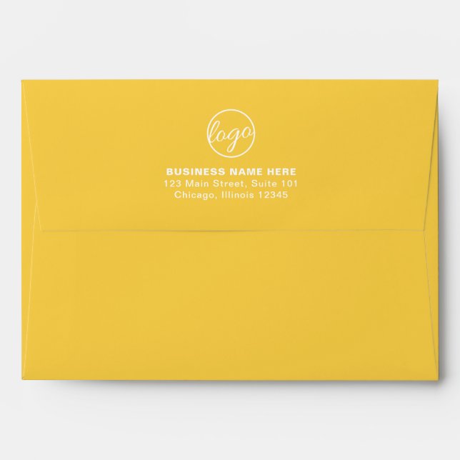 Simple Company Branding Business Logo Yellow Envelope (Back (Top Flap))