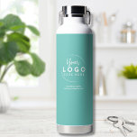Simple Company Business Logo Water Bottle<br><div class="desc">Simple yet stunning way to preset your business, brand, or custom design. Personalize this water bottle with your business or brand logo, or even a design of yours that you want to feature. Change out the background and font colours and typography to anything you want. Simple Modern Minimalist Branded Business...</div>