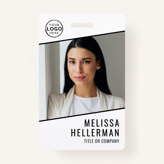 Simple Company Logo Employee ID Badge (Front)