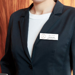 Simple Company Logo Hotel Job Title Any Colour Name Tag