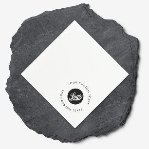 Simple Company logo & Round text Corner Business Napkin