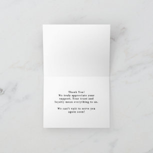 Simple Company Logo Thank You Note Card