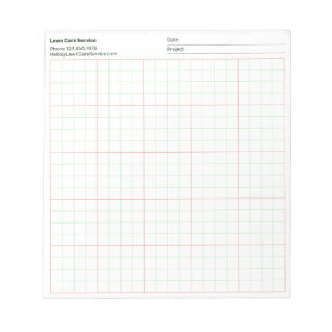 Simple Company Project Name 4x4 Square Grid Graph Notepad