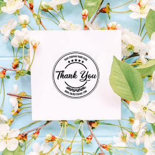 Simple Company Script Thank You, Custom Rubber Stamp