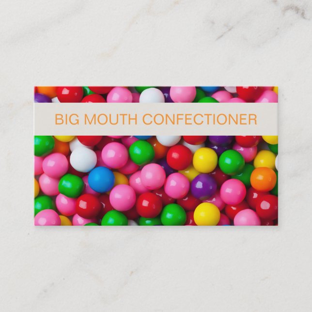 Simple Confectionery Supply Business Card (Front)