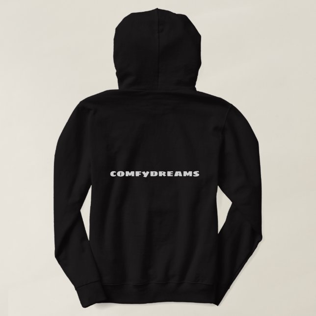 simple confort sweat - shirt à capuche noir (Design dos)