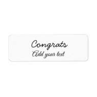 Simple congratulation graduation add your