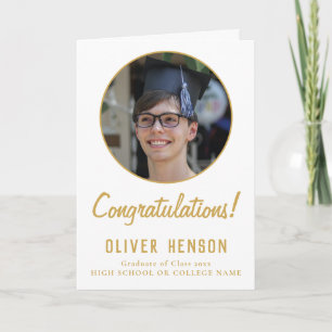 Simple Congratulations Graduate Photo Graduation Card