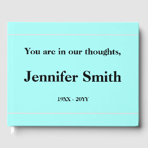 Simple & Conservative Funeral Guestbook