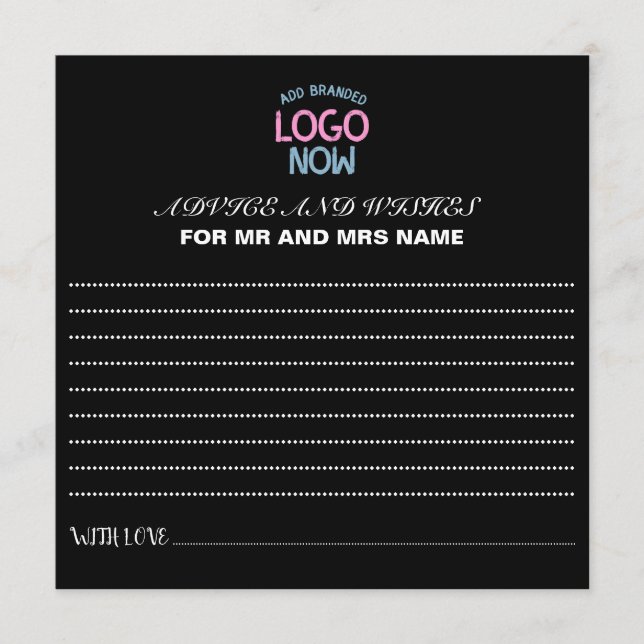 SIMPLE CONTEMPORARY CLEAN BLACK FASHIONABLE CLIENT ADVICE CARD (Front)