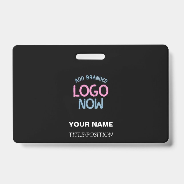 SIMPLE CONTEMPORARY CLEAN BLACK FASHIONABLE CLIENT BADGE (Front)