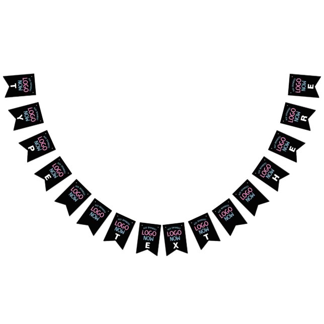 SIMPLE CONTEMPORARY CLEAN BLACK FASHIONABLE CLIENT BUNTING FLAGS (All)